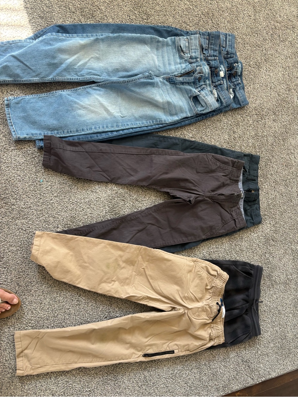 Carter's Kids Bottoms Pack — Light Blue Denim, Black, Brown, Tan